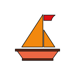 Sail boat symbol