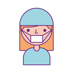 nurse avatar character icon vector illustration design