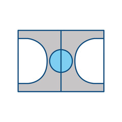Basketball field symbol
