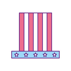 american hat isolated icon vector illustration design