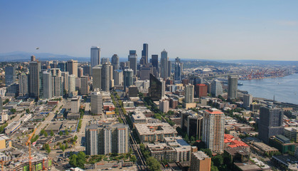 Skyline of Seattle seen from above