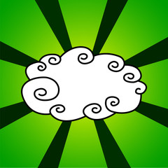 Cloud on a colored background