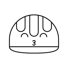 construction helmet kawaii character vector illustration design