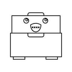 tool box kawaii character vector illustration design