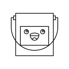 paint pot kawaii character vector illustration design