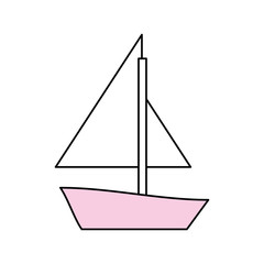 Sail boat symbol