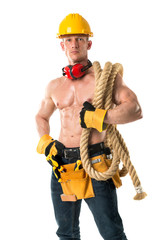 Strong construction worker