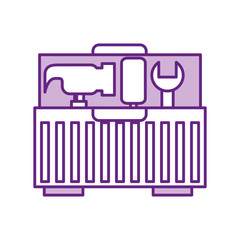 tool box with tools vector illustration design