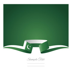 Abstract background Pakistan flag ribbon