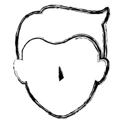 young man head avatar character