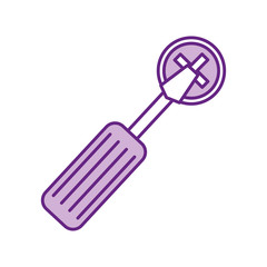 screwdriver tool with screw vector illustration design