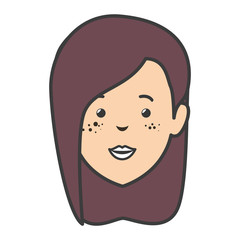 beautiful woman head avatar character