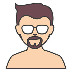 young man shirtless avatar character