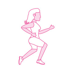 running vector illustration