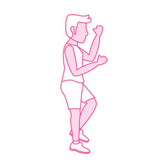 running vector illustration