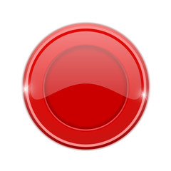 Round sticker label. Red shiny sign