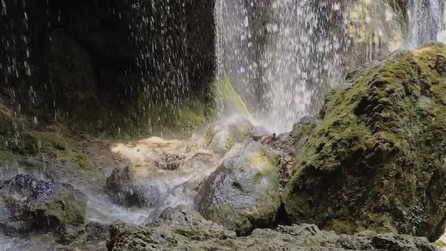 Hidden waterfall at Etropole Monastery, Bulgaria