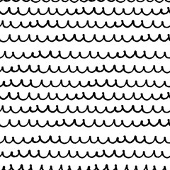 Fish scale texture vector pattern. Nautical doodle pattern. Hand-drawn wave or fishscale. © Elya.Q