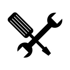wrench and screwdriver isolated icon vector illustration design