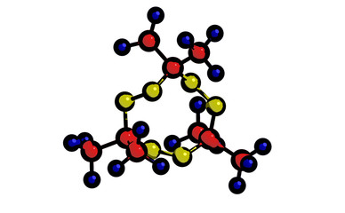 Molecular structure of acetone peroxide (trimer)