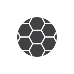 Obraz premium Soccer ball icon vector, filled flat sign, solid pictogram isolated on white. Football symbol, logo illustration. Pixel perfect vector graphics