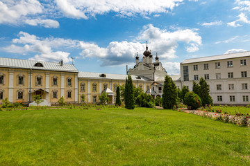 DZERZHINSKY, RUSSIA - AUGUST 5, 2017: Exterior of the Nikolo-Ugreshsky Monastery. Founded in 1380
