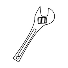 Plumbing wrench isolated