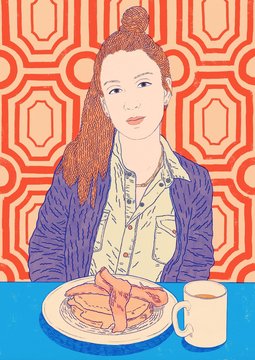 Young Woman Eating Breakfast 