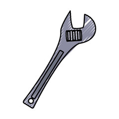 Plumbing wrench isolated