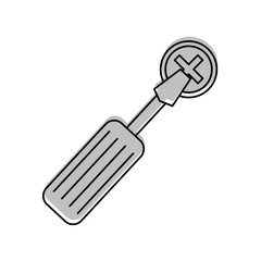 screwdriver tool with screw vector illustration design