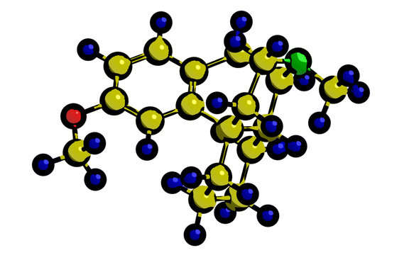 Dextromethorphan (DXM) - molecular structure