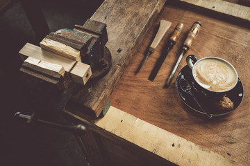 Fototapeta na wymiar Cup of Coffee in design Coffee shop