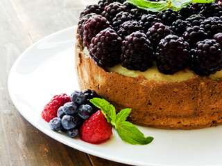 Fresh baked cheesecake