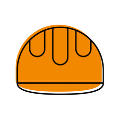 construction helmet isolated icon vector illustration design