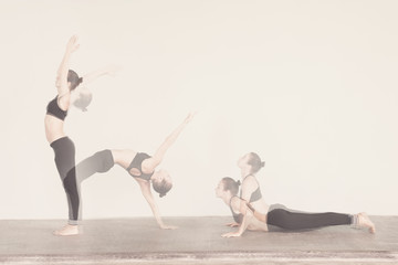 Fototapeta na wymiar Yoga poses