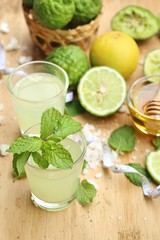 kaffir lime and lemon