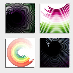 Set of four beautiful abstract backgrounds. Vector illustration.
