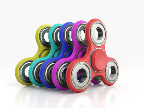 Hand Spiners 3d render on grey background