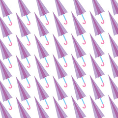 cute umbrella close pattern background vector illustration design
