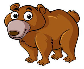 Fototapeta premium Brown bear with happy face