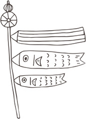 5月の子供の日のこいのぼり・吹き流し