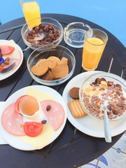 Breakfast in the hotel