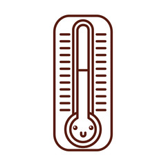 termometer measure kawaii character vector illustration design