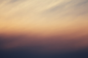 Fog and clouds at sunset