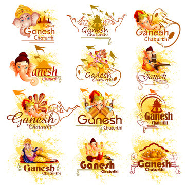 Lord Ganpati on Ganesh Chaturthi background