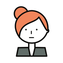 Woman profile cartoon