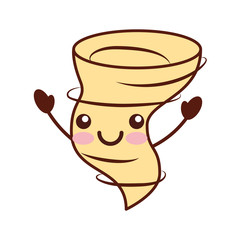 air twister kawaii character vector illustration design