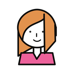 Woman profile cartoon