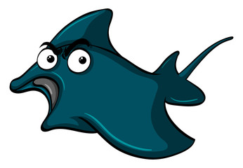 Sting ray with serious face