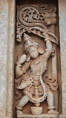 Arjuna Matsya depiction at Veera Narayana Hoysala temple , Belavadi, Karnataka